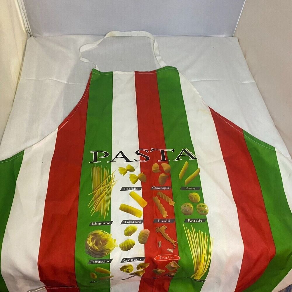 #7134 Pasta Green Red White BIB CHEF Apron